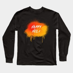 Happy Holi, Festival Paint Splatter Long Sleeve T-Shirt